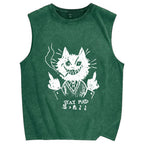 Stay Mad Vintage Distressed Washed Tank Top
