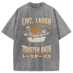 Skeleton Taking A Bath Washed T-Shirt