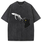 Cat Spooky Boop Washed T-Shirt