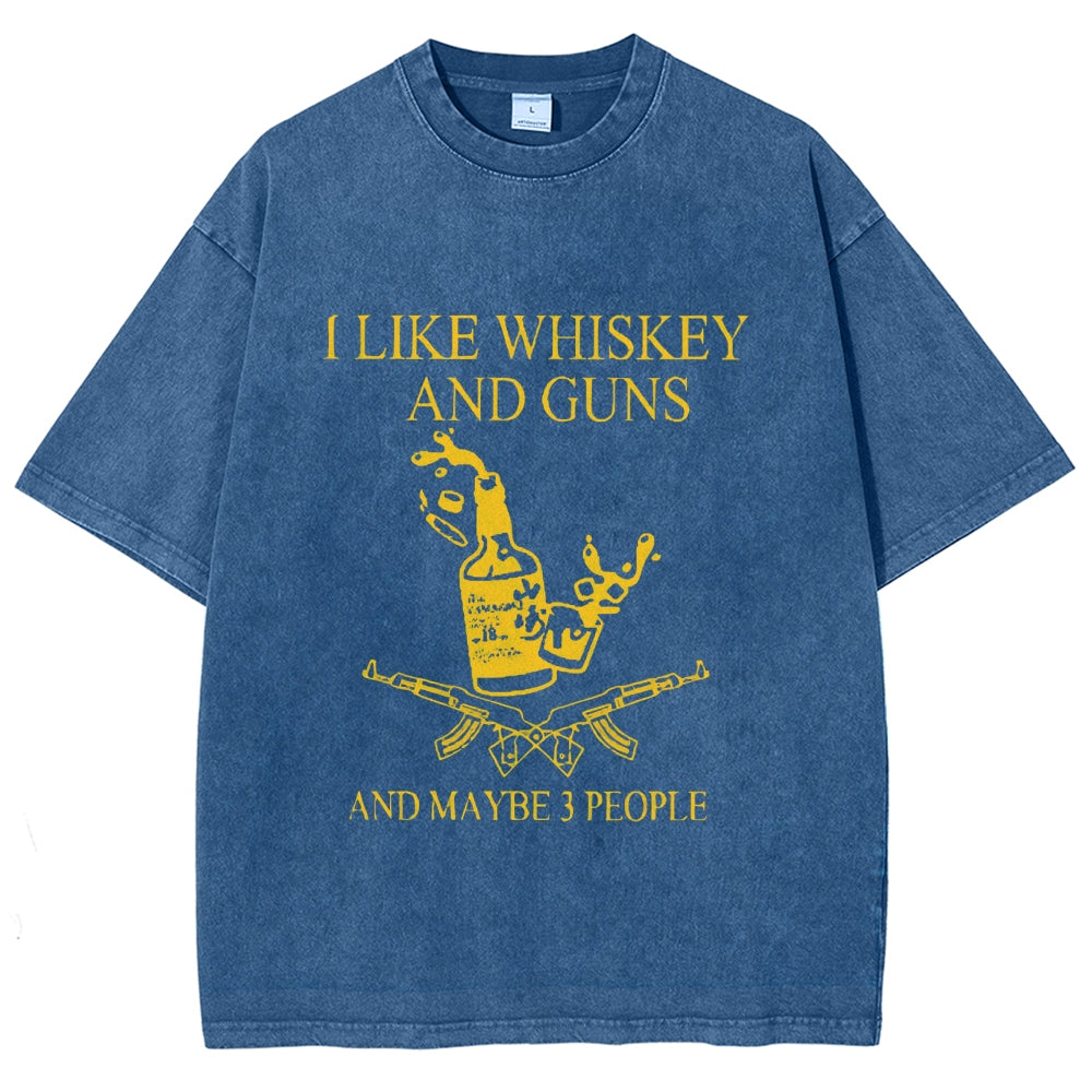 Whiskey Vintage Wash Japanese Design T-Shirt