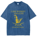 Whiskey Vintage Wash Japanese Design T-Shirt