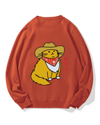 Cowboy cat Cotton Sweatshirt