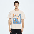 Unisex Minimalist Art Washed T-Shirt