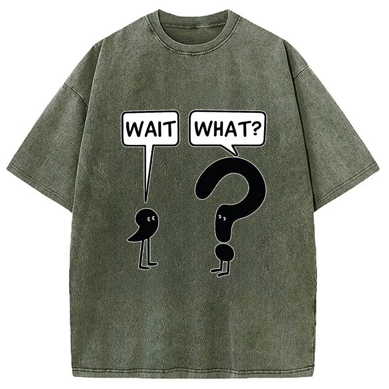Wait, What? Washed T-Shirt