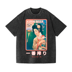 Kirin Beer Vintage Wash Japanese Design T-Shirt