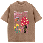 Japanese Art Mushroom Vintage Washed T-Shirt