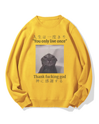 Funny Meme Cat Cotton Sweatshirt