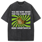 Unisex Irish Wristwatch Printed Washed Tee