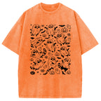 Spooky Ghost Raccoon Washed T-Shirt