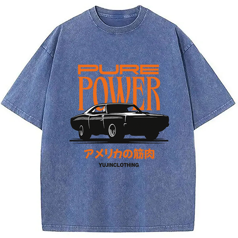 Pure Power Car Washed T-Shirt