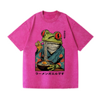 Frog Ramen Vintage Wash Japanese Design T-Shirt