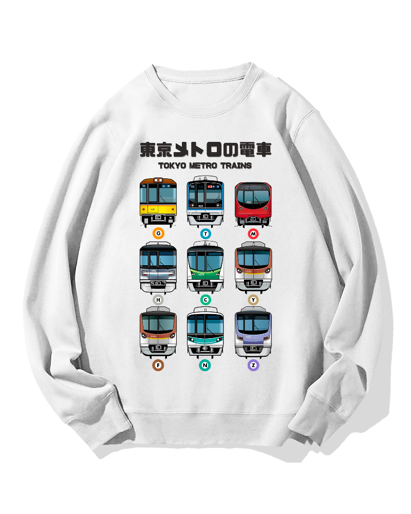 Tokyo Metro Trains Cotton Sweatshirt