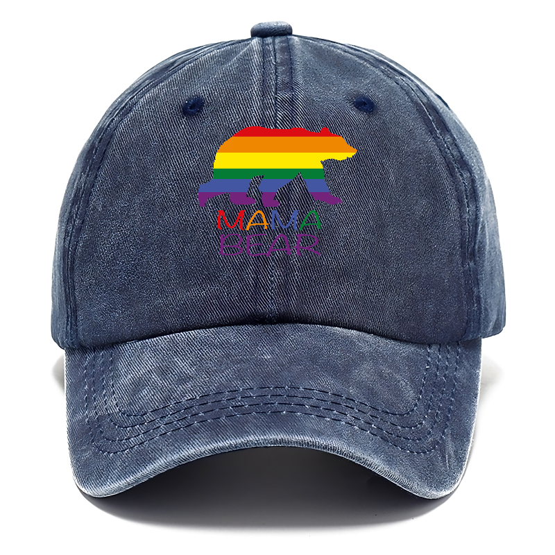 LGBT Pride Mama Bear Washed Cap