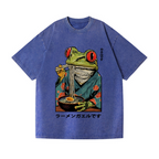 Frog Ramen Vintage Wash Japanese Design T-Shirt