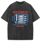 Funny Vintage Sardine Can Washed T-Shirt