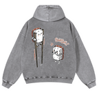Sushi Vintage Washed Cotton Back Art Hoodie
