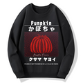 Japanese Red Punpkin Geek Cotton Sweatshirt