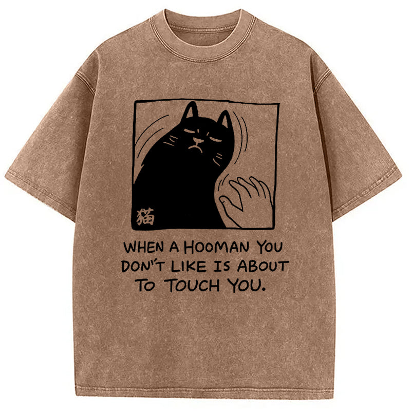 Rebellious Cat Washed T-Shirt