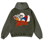 Speed Racer Vintage Washed Cotton Back Art Hoodie