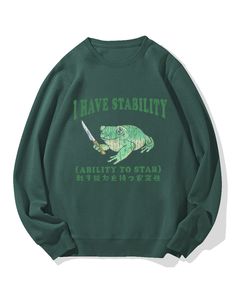 Mentally Stable Assassin Frog Cotton Sweatshirt