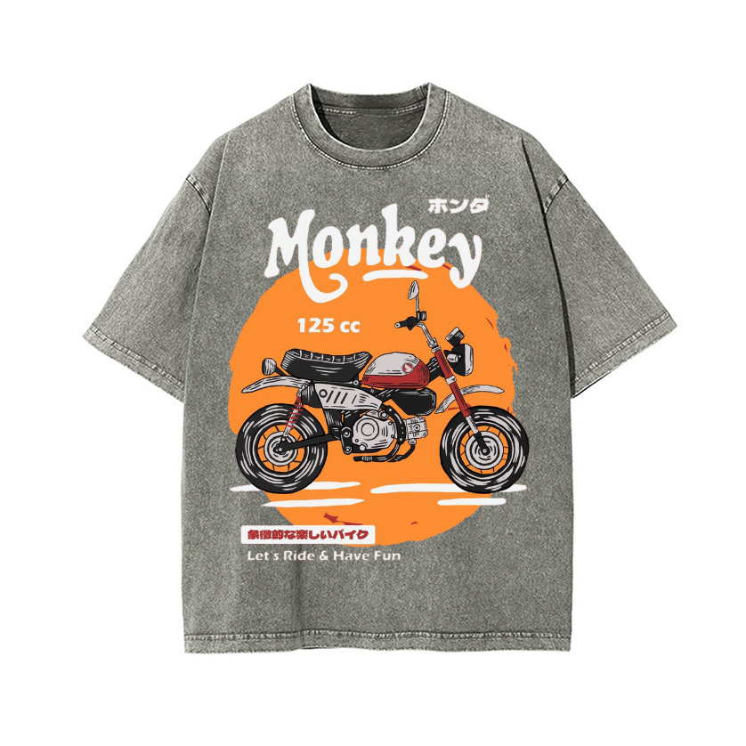 Honda Monkey 125cc Vintage Wash Japanese Design T-Shirt