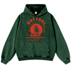 Okinawa Hattori Hanzo Vintage Washed Thick Cotton Hoodie