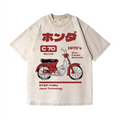 Honda C70 Vintage Wash Japanese Design T-Shirt