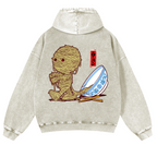 Ramen Yummy Vintage Washed Cotton Back Art Hoodie
