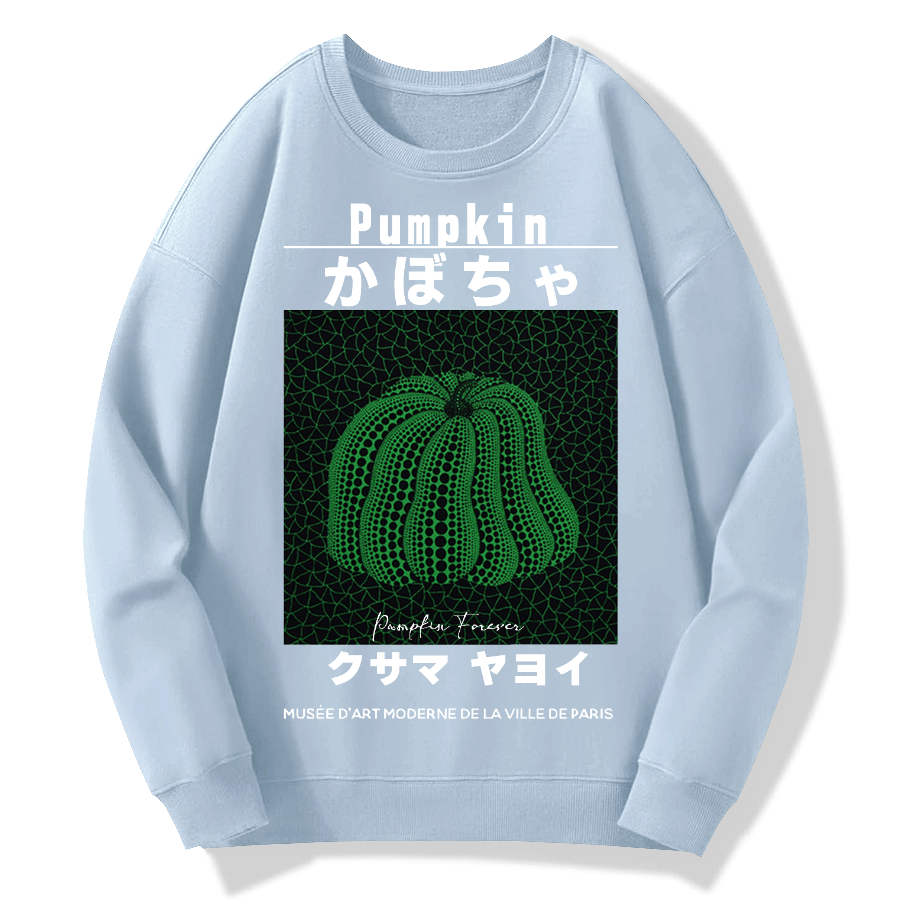 Japanese Green Punpkin Geek Cotton Sweatshirt