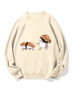 Sushi walking sushi Cotton Sweatshirt