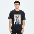 Unisex Retro Sandhill Crane Washed T-Shirt
