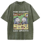 Possums Eating Spaghetti Washed T-Shirt