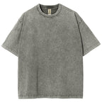 Fishes Pattern Printed Washed Vintage Short Sleeves T-Shirt