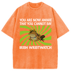 Unisex Irish Wristwatch Printed Washed Tee