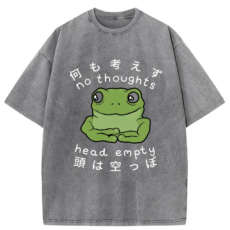 Head Empty Frog Washed Vintage T-Shirt