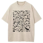 Spooky Ghost Raccoon Washed T-Shirt