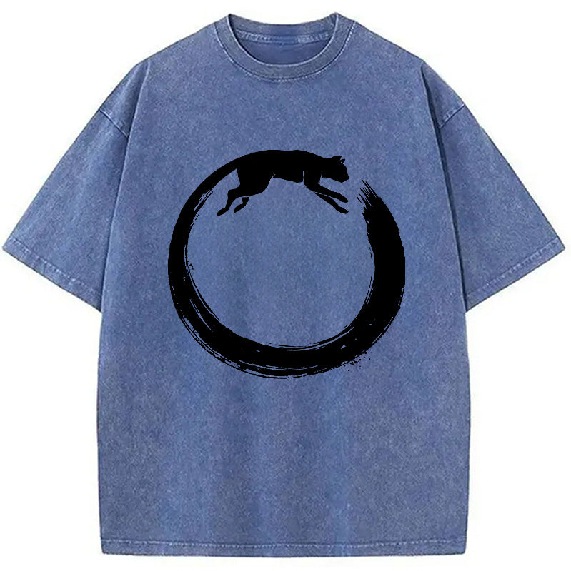 Cat's Circle Washed T-Shirt