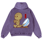 Ramen Yummy Vintage Washed Cotton Back Art Hoodie