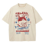 Comic Cat Washed T-Shirt