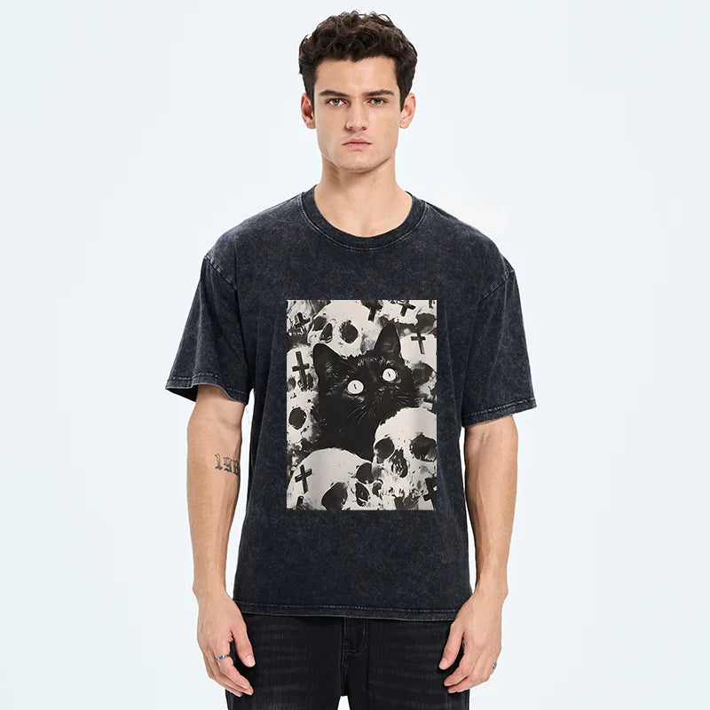 Desperate Cat Washed T-Shirt