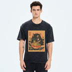 Moo Deng Eat Ramen Washed T-Shirt
