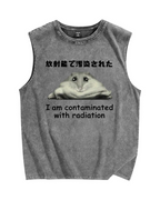 Rat Contaminated By Radiation Vintage Distressed Washed Tank Top