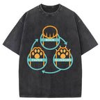 Rock Paper Scissors Paws Washed T-Shirt
