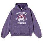 Hattori Hanzo Komainu Vintage Washed Thick Cotton Hoodie