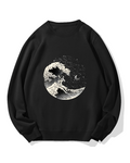 Astronaut surfing the waves Cotton Sweatshirt
