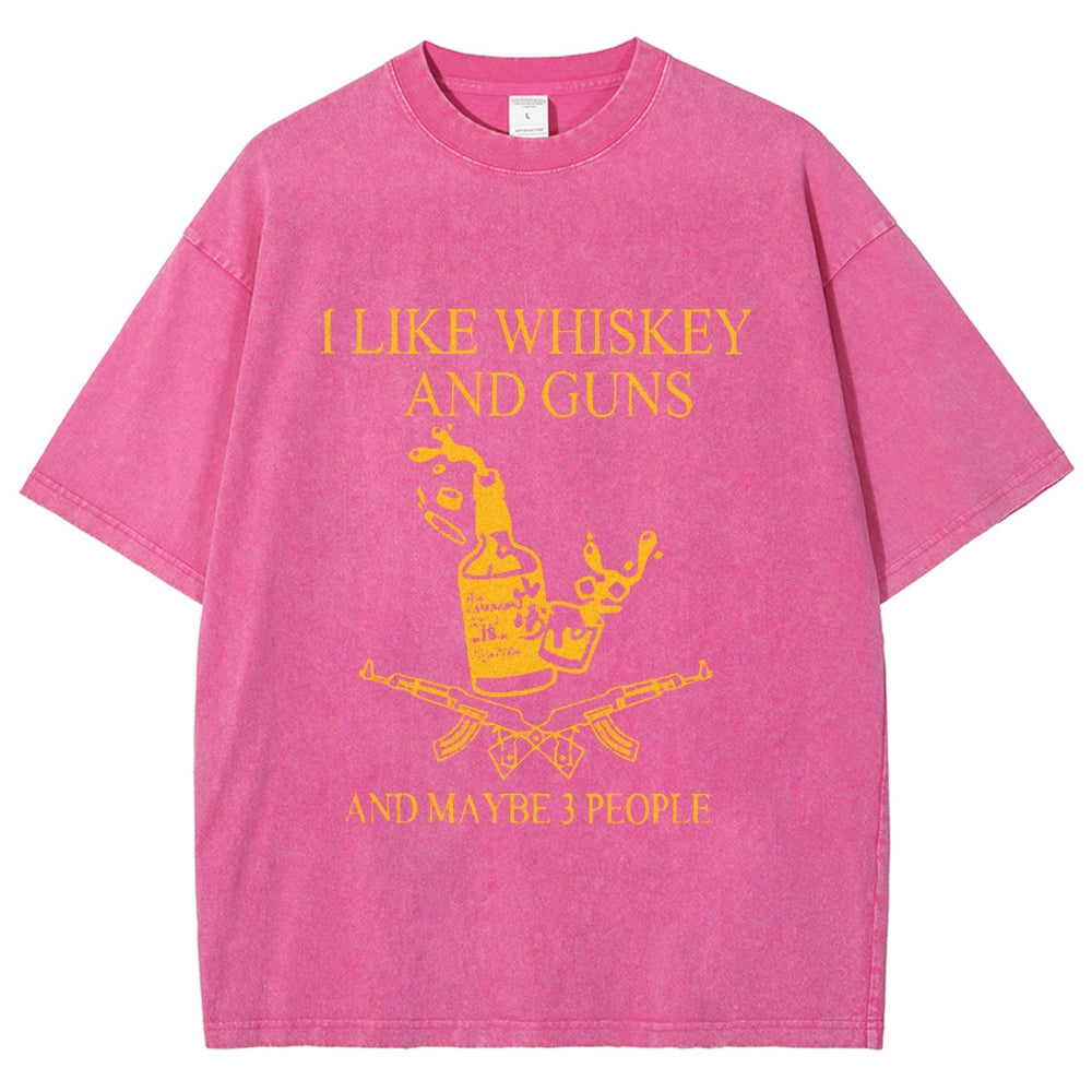 Whiskey Vintage Wash Japanese Design T-Shirt
