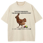 Easter Bunny Chicken Vintage Washed T-Shirt