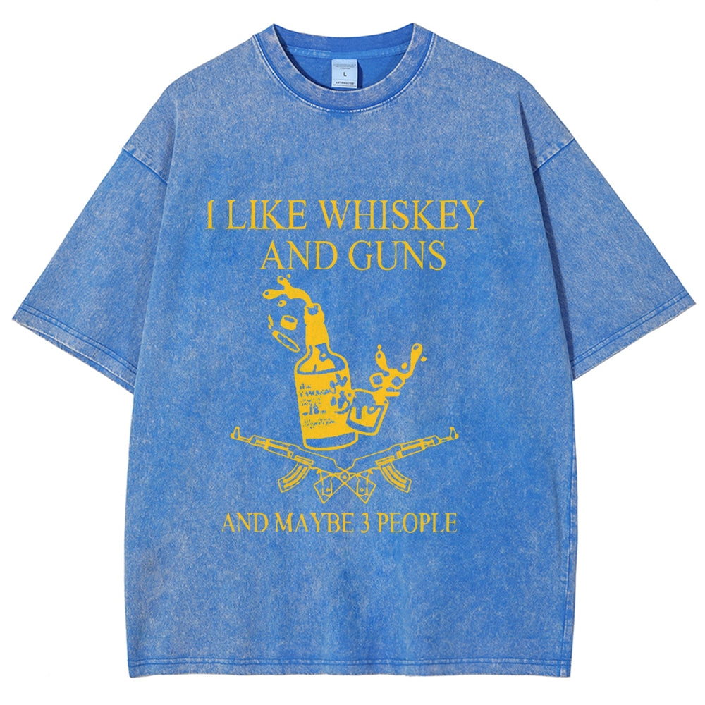 Whiskey Vintage Wash Japanese Design T-Shirt