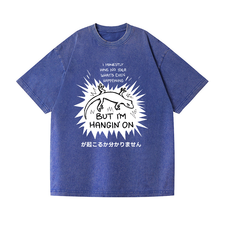 Gecko Vintage Wash Japanese Design T-Shirt