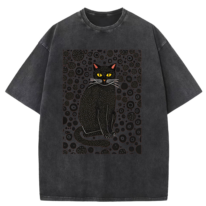 Cat Vintage Washed T-Shirt